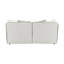 Causeuse en chenille beige avec 4 coussins Yolanda
