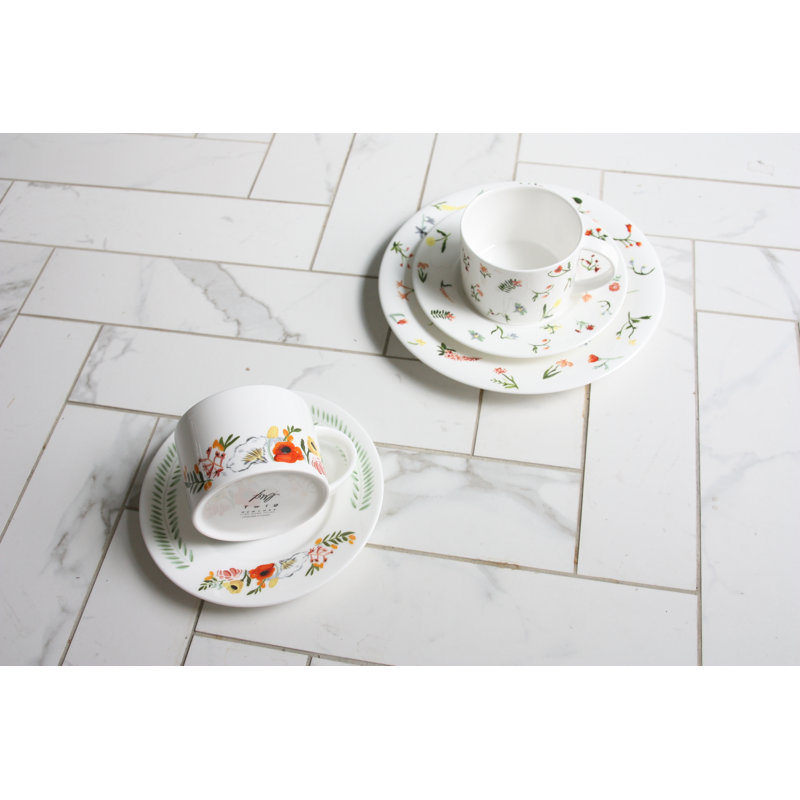 Language Of Flowers Bone China Cappuccino Cup