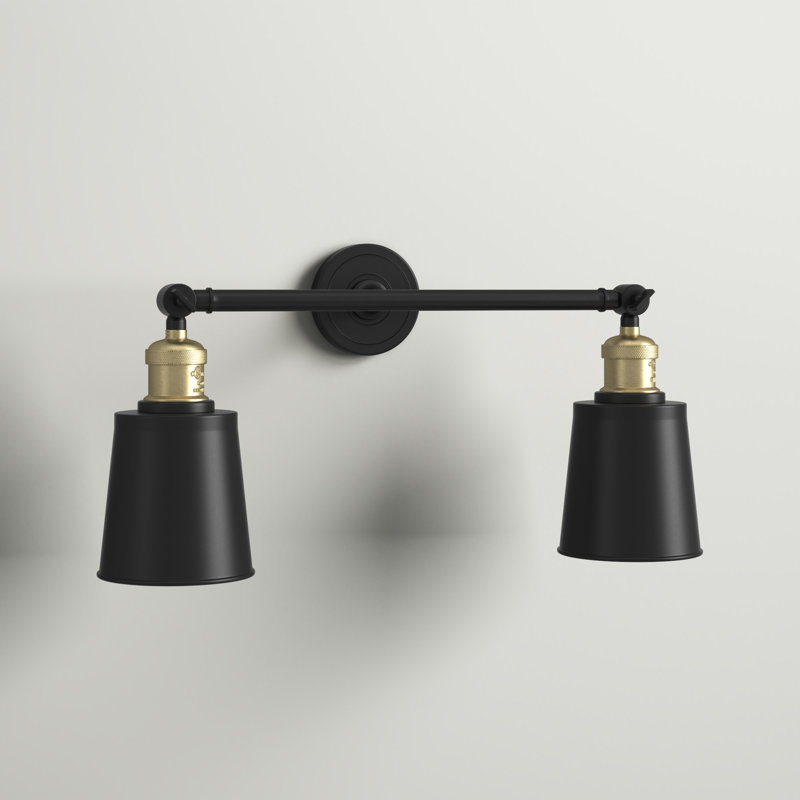 Éclairage pour salle de bain à 2 lumières à intensité variable Lavender Hill, Ampoule incandescente rétro de 60 watts