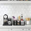Coffee Bar Station Organiser Accessoires de bar à café en bois pour comptoir Organisateur de condiments à thé pour panier de rangement décoratif, noir-116793596