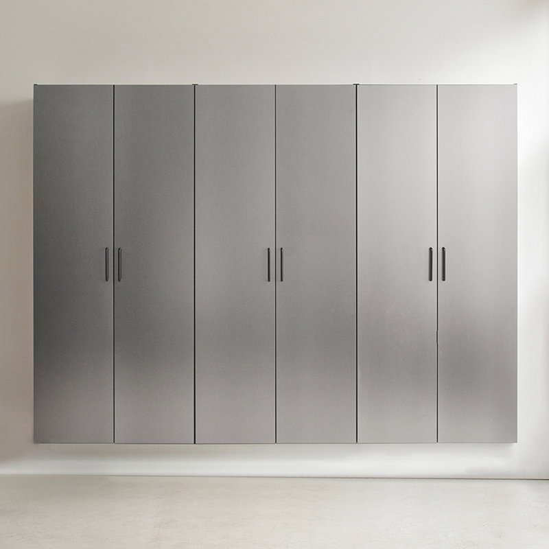 Contemporary Style, 95.16 In. Wide, Garage Cabinet D (3), Metallic Grey Finish, Feature, Water And Heat Resistance, 2x Thicker Edge, E0-grade , Shelf Device, Heavy-duty Metal Bracket 96 W (3) In -