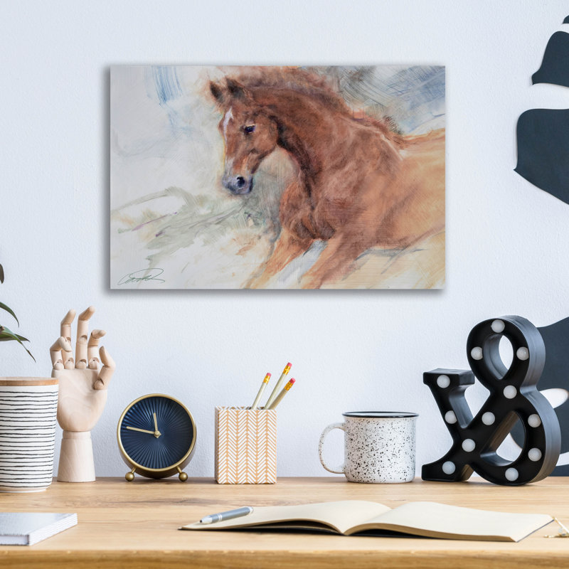 " Equine Exercise " by Robert Campbell, 12" H x 16" W x 0.13" D