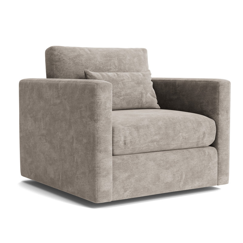 Haywood Full Swivel Chair, Vintage Chenille - Mink