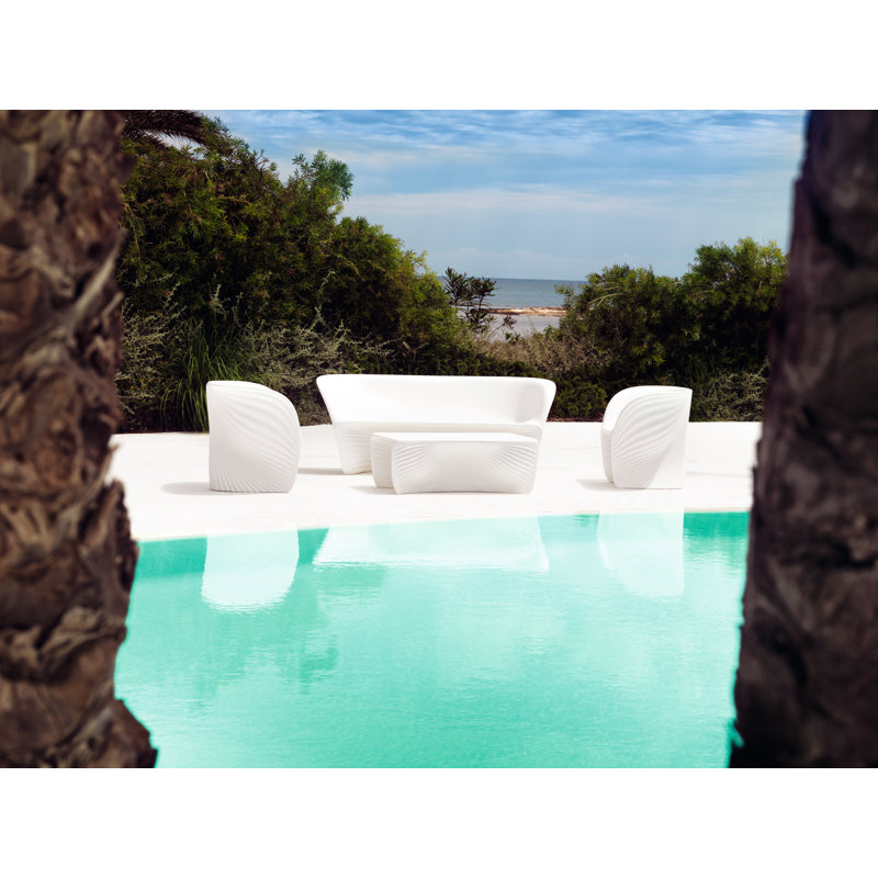 Canapé de patio de 74,75 po Biophilia, Plastique glace de base