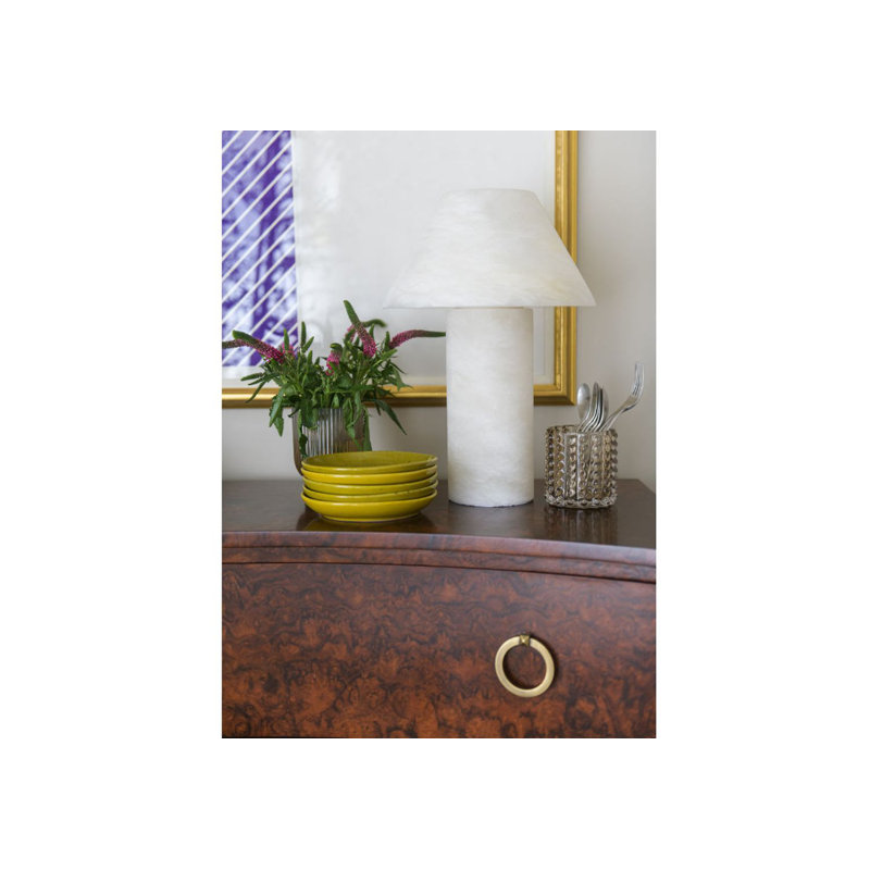 Zoe Handmade Glass Table Vase, Amber, 4" H x 3.5" W x 3.5" D