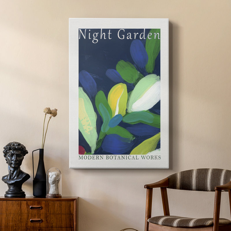 Affiches d'exposition de jardin de nuit II - galerie Cavas sur mesure, H 18 po x l 12 po