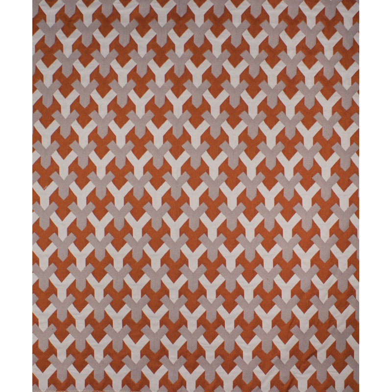Tissu géométrique Unity, Persimmon Unity