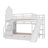 Castle-Style Bunk Bed Featuring Two Drawers, Three Shelves, And A Slide-1565398322-1565398323