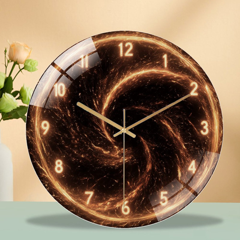 Horloge murale moderne en verre 12 po