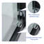 Porte de douche coulissante double en verre transparent l 48 po x H 76 po-97899375