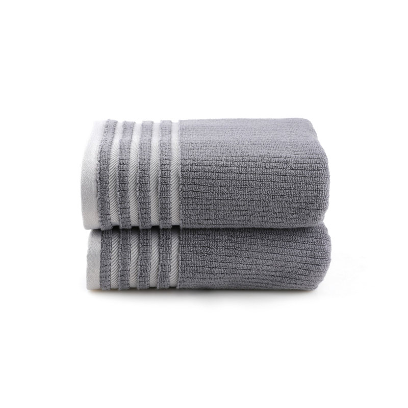 Ensemble de serviettes de bain luxueuses en micro-coton (2 pièces), gris foncé, 29,5 x 59,1 pouces | 100% micro-coton, 15,9 oz par verge carrée | Lavable à la machine à 104 ° F | Doux, absorbant et à séchage rapide pour un confort semblable à celui d'un spa