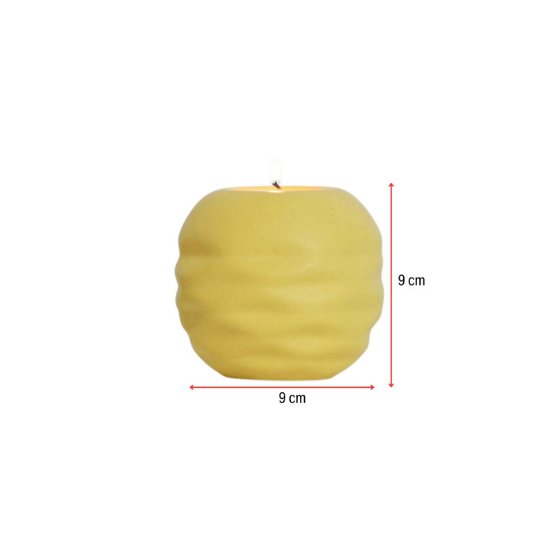 Charmant objet décoratif jaune, 3,5 x 3,5 x 3,5 pouces | 100% céramique, design durable et élégant | Parfait pour la décoration intérieure, idée de cadeau unique pour toute occasion, ajoute une touche de couleur à votre espace