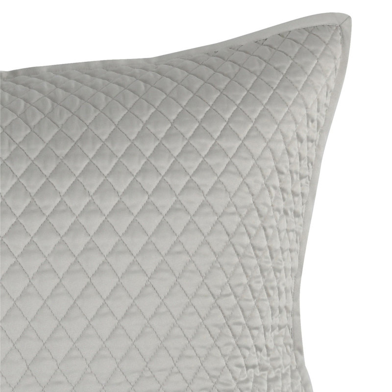 Housse de coussin carré en polyester Lacluta, Argent