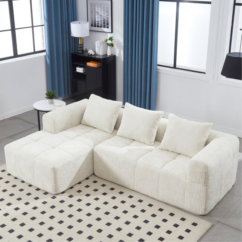 Canapé modulaire 2 pièces sans cadre, Beige