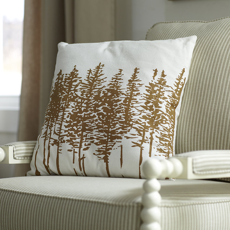 Housse de coussin en coton , Chocolat