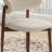 7-Piece Round Dining Table Set For 4-6 People,59" Marble Top Dinging Table With 6 Brown Solid Chairs