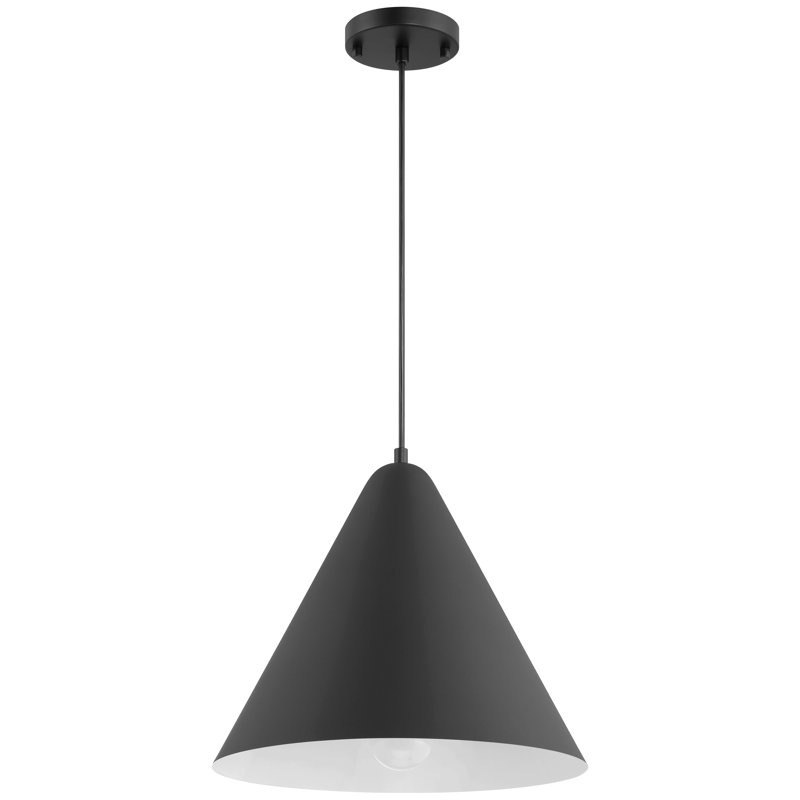 Ford LED Pendant - Replaceable LED - 14.25" Dia, Matte Black