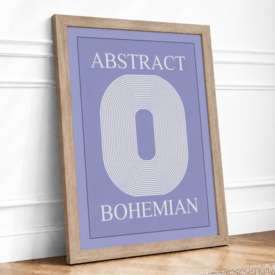 Abstract Bohemian Forms Minimalist 1 Piece Single Picture Frame Wall Art