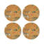 Sous-verres ronds en cuir tangerine Exotix-119015116