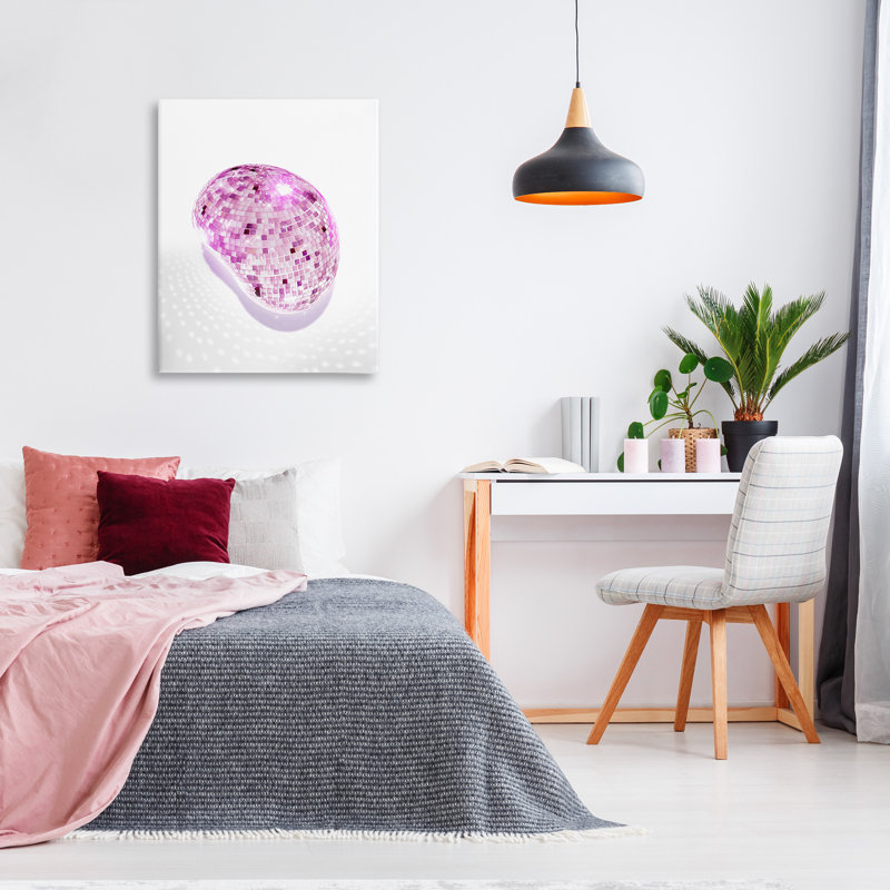 Art moderne sur toile, boule disco moderne, par Ziwei Li, H 40 po x l 30 po