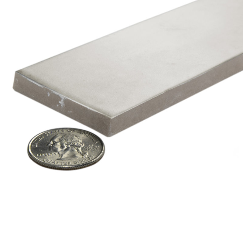 Coco 2" x 6" Porcelain Brick Look Subway Wall & Floor Tile, Cloud White
