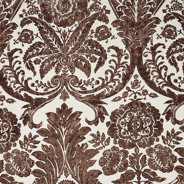 Oriana Damask Wallpaper Roll, Espresso