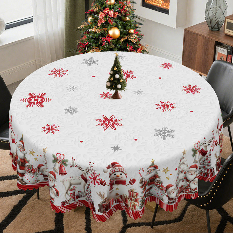 Nappe blanche en polyester lavable