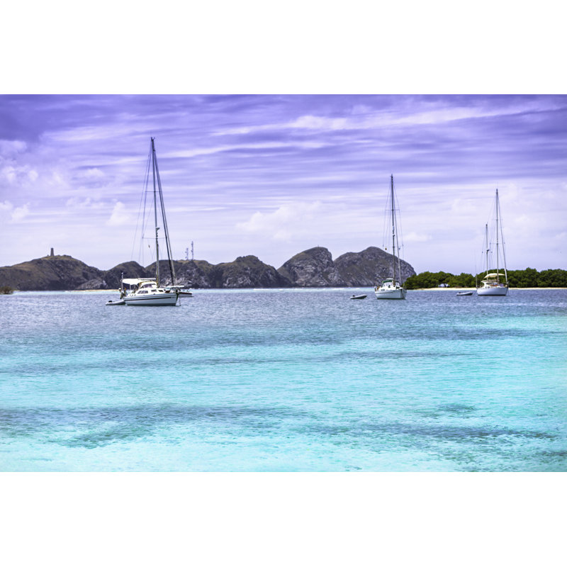 Luxury Yachts - Wrapped Canvas Print, 81cm H x 122cm W x 3.8cm D