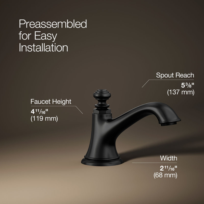 Artifacts Bathroom Sink Spout with Bell Design, Matte Black