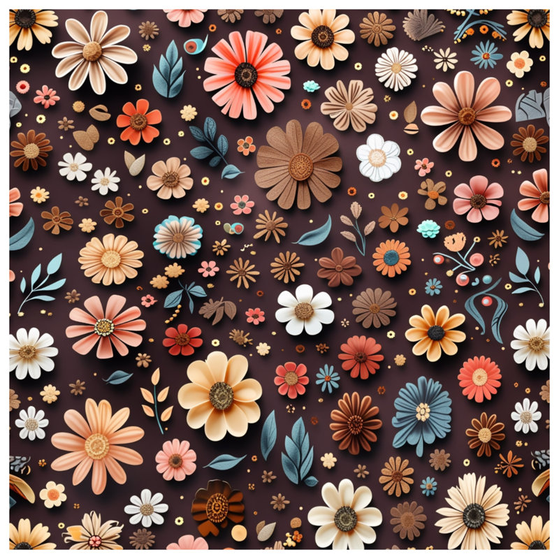 Tapis de bain floral Boho, 24 po L x 17 po L