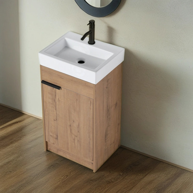 Ojetta 19.26'' Single Bathroom Vanity with Ceramic Top