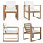Ensemble de salle à manger rustique en bois d'acacia pour 6 personnes avec trou pour parasol, coussins confortables et fabrication durable pour l'extérieur-126658557