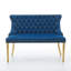 Banc en velours pour causeuse double