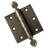 3 X 3 Solid Brass Architectural Hinge With Acorn Tips-71108026