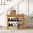 Natural Finish Solid Wood Shoe Storage Bench-516181244-516181246