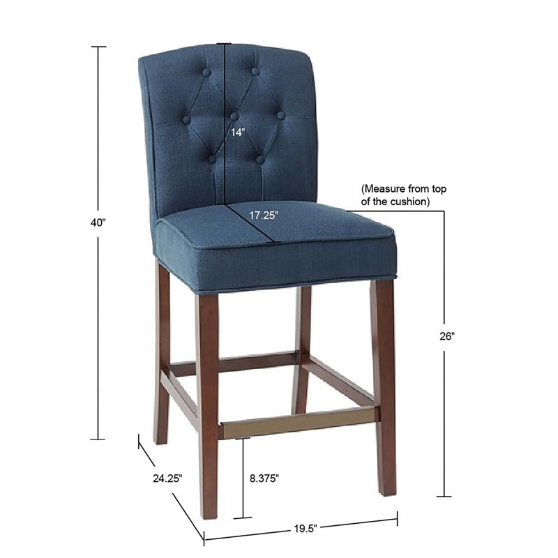 Venio counter height bar stools,barstools,counter stools, Brown, Blue