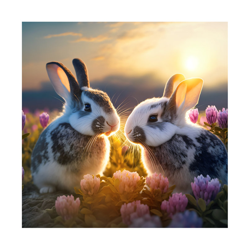 Animaux, animaux des bois 32 sur toile, H 14 po x l 14 po x P 2 po