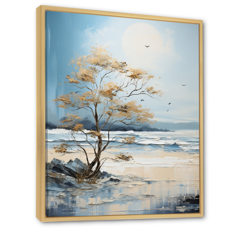 Nautique et plage, art mural sur toile, H 32 po x l 16 po, Cadre naturel flottant