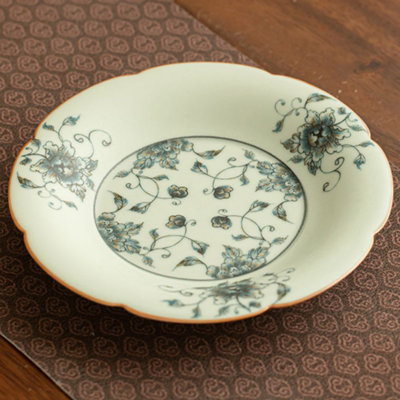 Peony Petal Pot With Dry Brewing Table - High-End Ceramic Tea Tray, Elegant Kung Fu Tea Set Plate