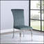 Ensemble de 2 chaises d'appoint capitonnées gris foncé et chrome