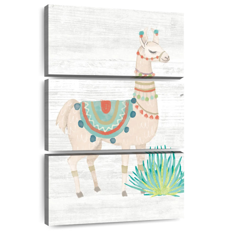 Brampt Lovely Llamas Green, 32" H x 20" W