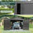 Patio Outdoor Huge Storage Shed, Metal Garage Carpot with 2 Double Hinged Doors-122006232