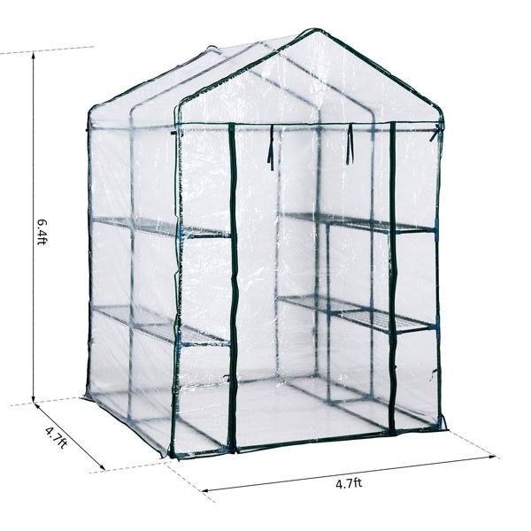 56.4" W x 4.7' D Greenhouse