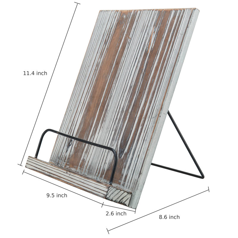 19 cm H Solid Wood Book Stand