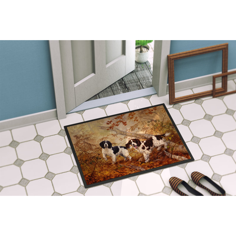 Tapis d’entrée anti-dérapant pour l’extérieur Tuscumbia Springer, Rectangle 2 pi x 3 pi