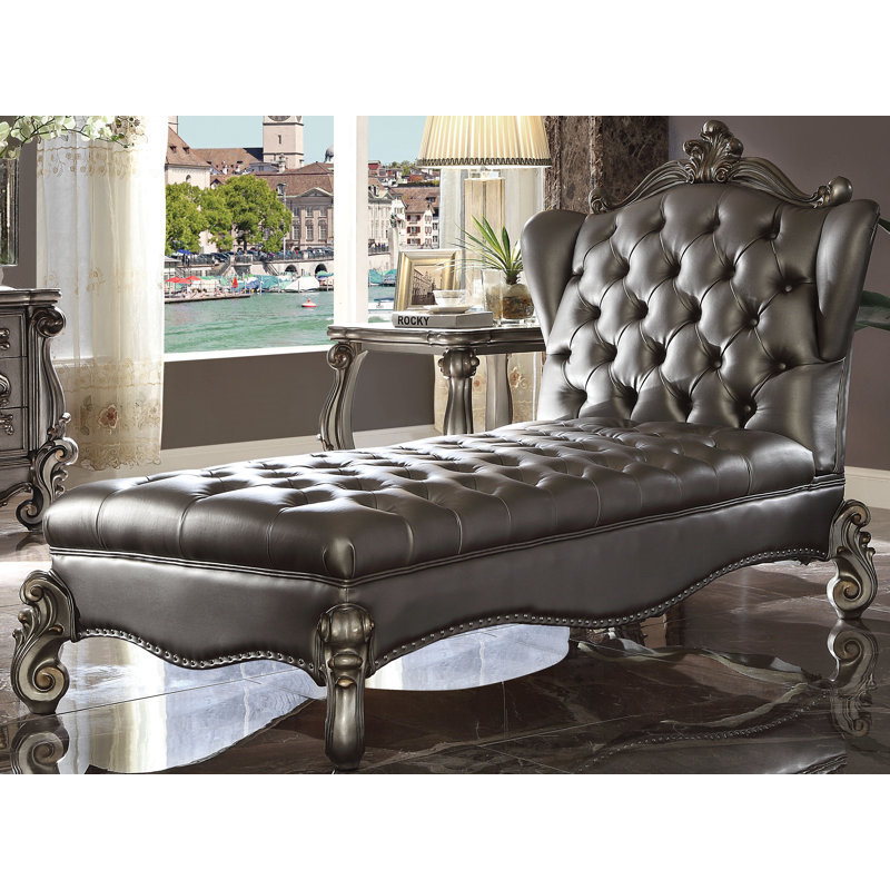 Chaise longue sans accoudoirs Dorah, Argent argent