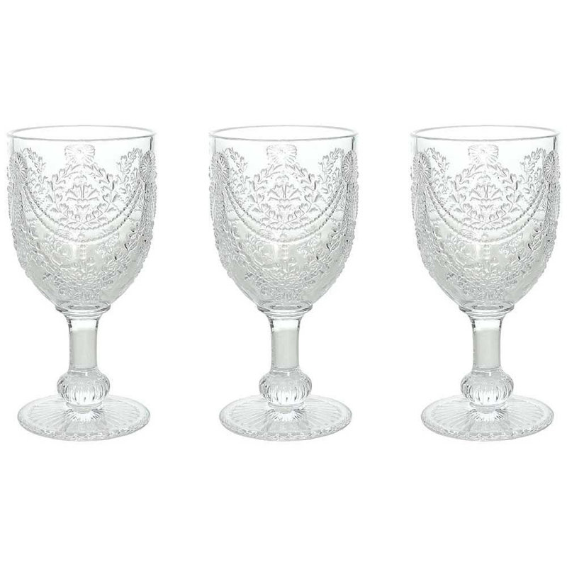 10 oz. Ensemble de verres à pied, Blanc