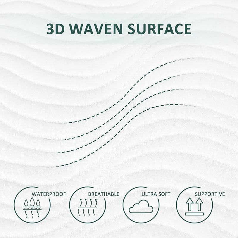 Mitzy Waterproof Fitted Mattress Protector Mattress Protector Case Pack, Queen