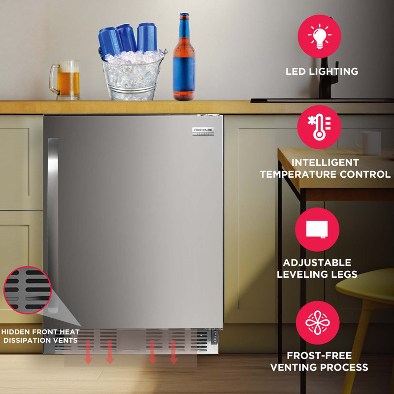 Frigidaire Gallery 5.0 cu. ft. Frost-Free Built-In Refrigerator, Stainless Steel