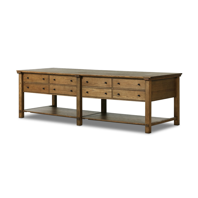 Cascade Kitchen Island, Tan Oak Veneer